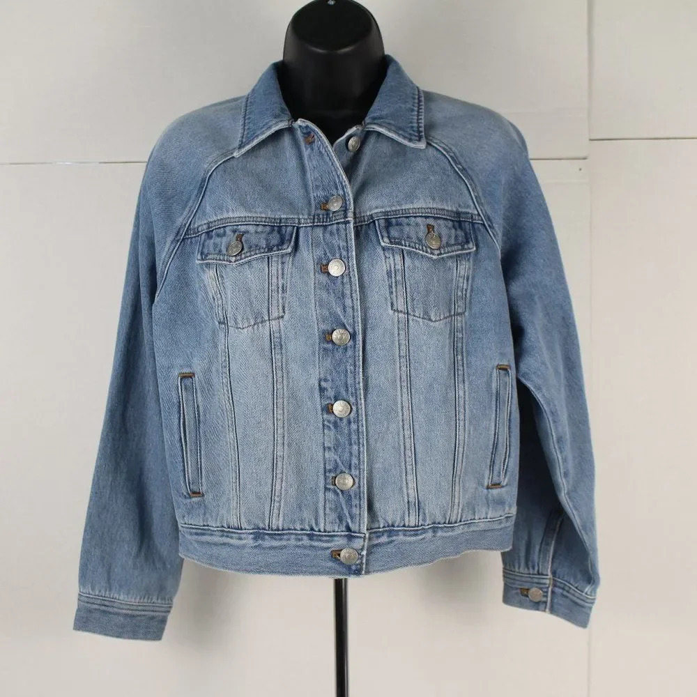 Madewell Women’s Light Wash Denim Jean Jacket Button Front XS